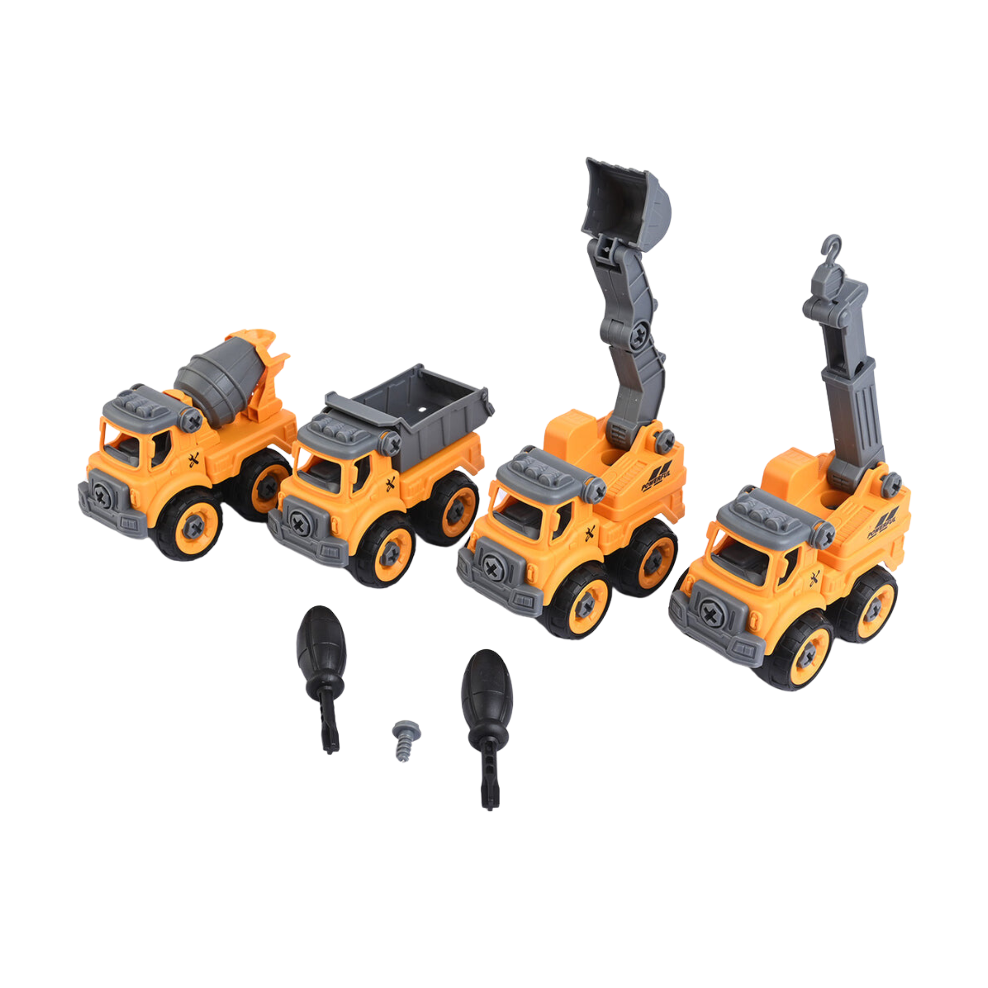 DIY 4PCS DINKY TRUCK ASSEMBLY SET 8899-71