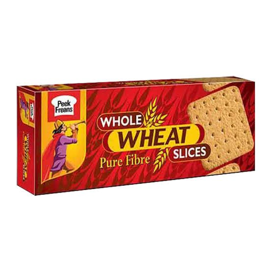 PEEK FREANS WHOLE WHEAT SLICES 12-BISCUITS 125GM