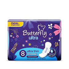 BUTTERFLY SANITARY NAPKINS ULTRA LARGE 8PCS