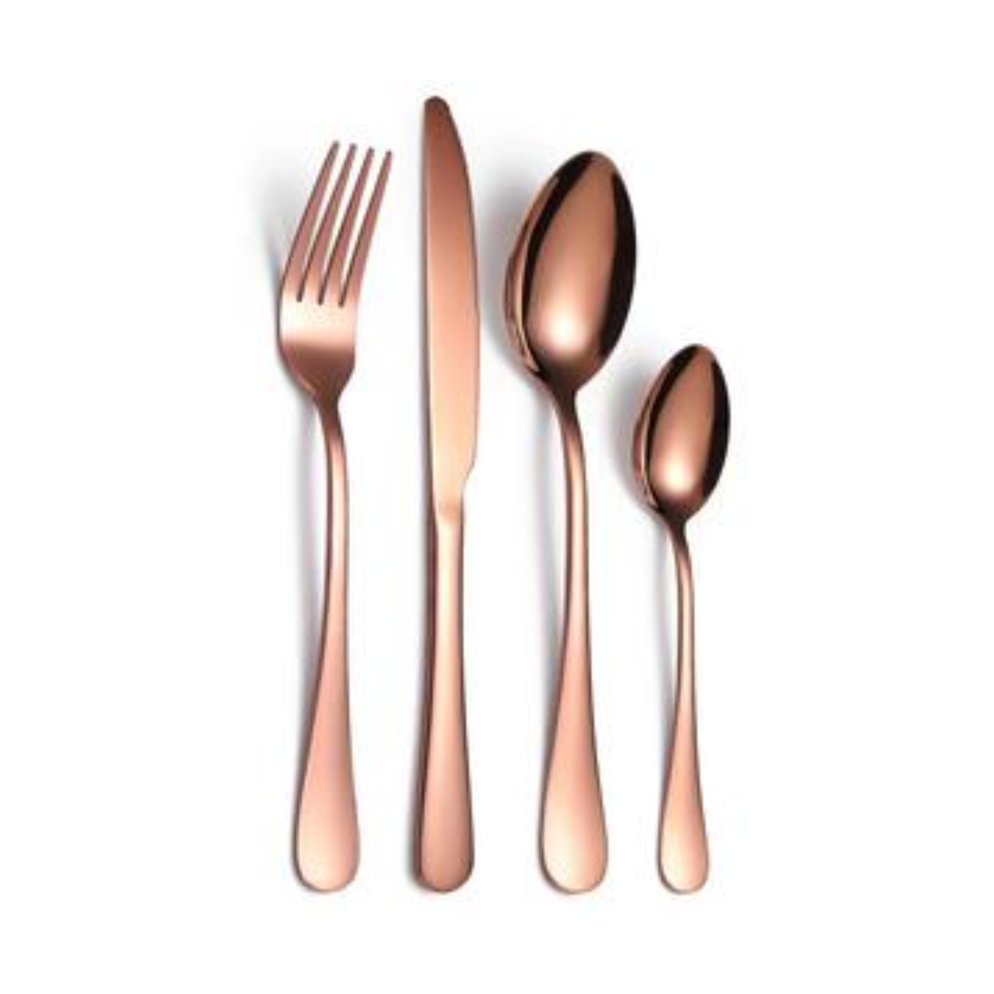 ROSE GOLD STAINLESS STEEL CUTLERY SET 24PCS WITH HANGER