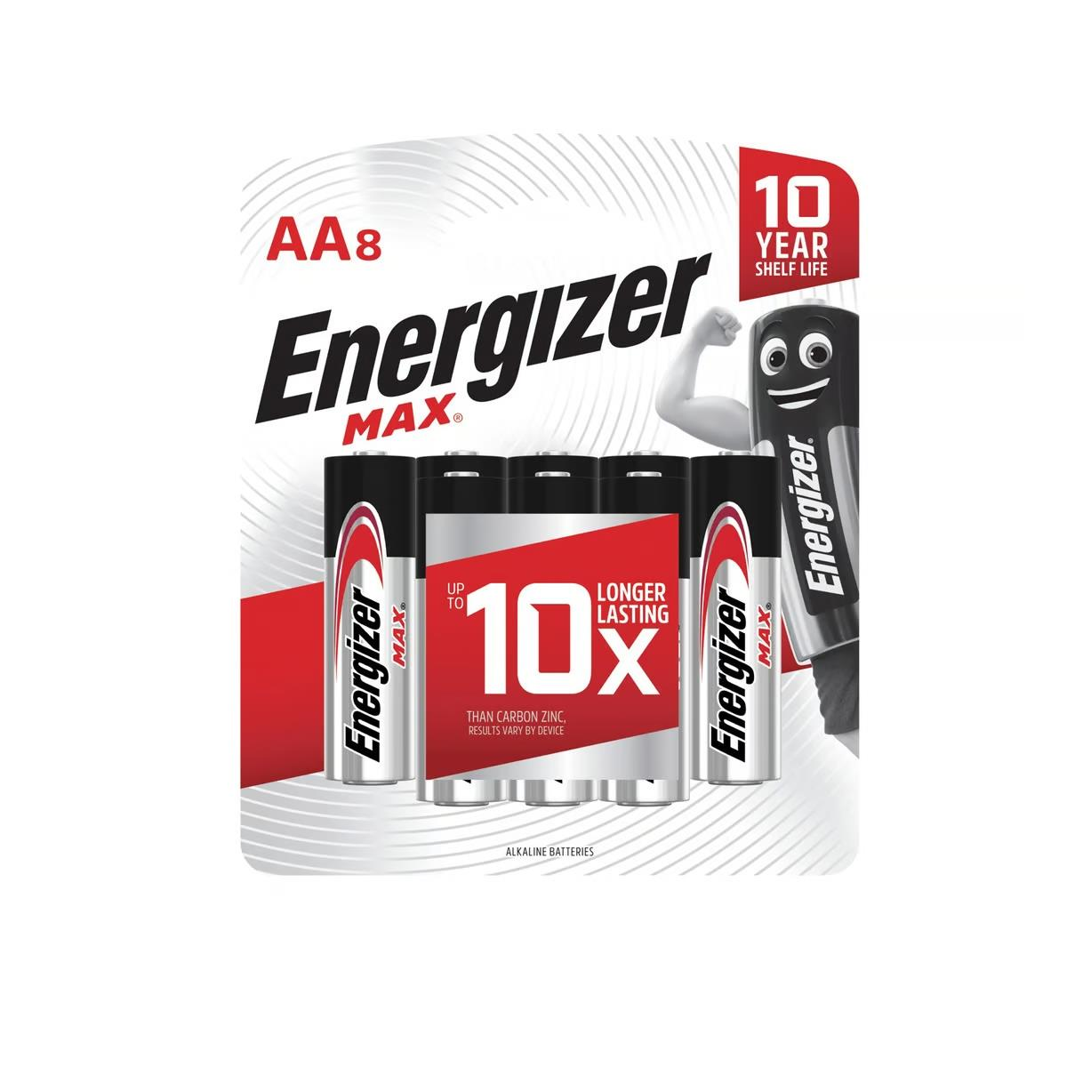 ENERGIZER MAX AAA BATTERIES X8-PCS