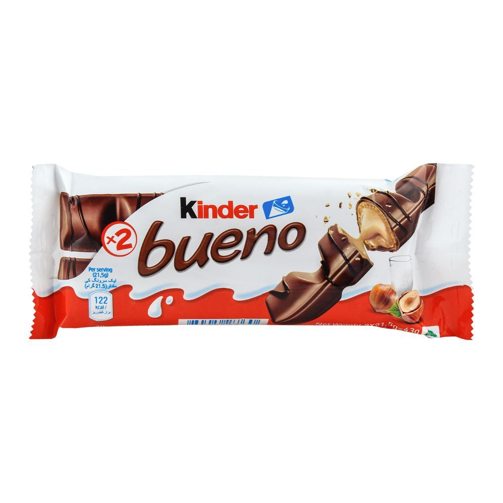 KINDER BUENO CHOCOLATE BAR X2 43GM