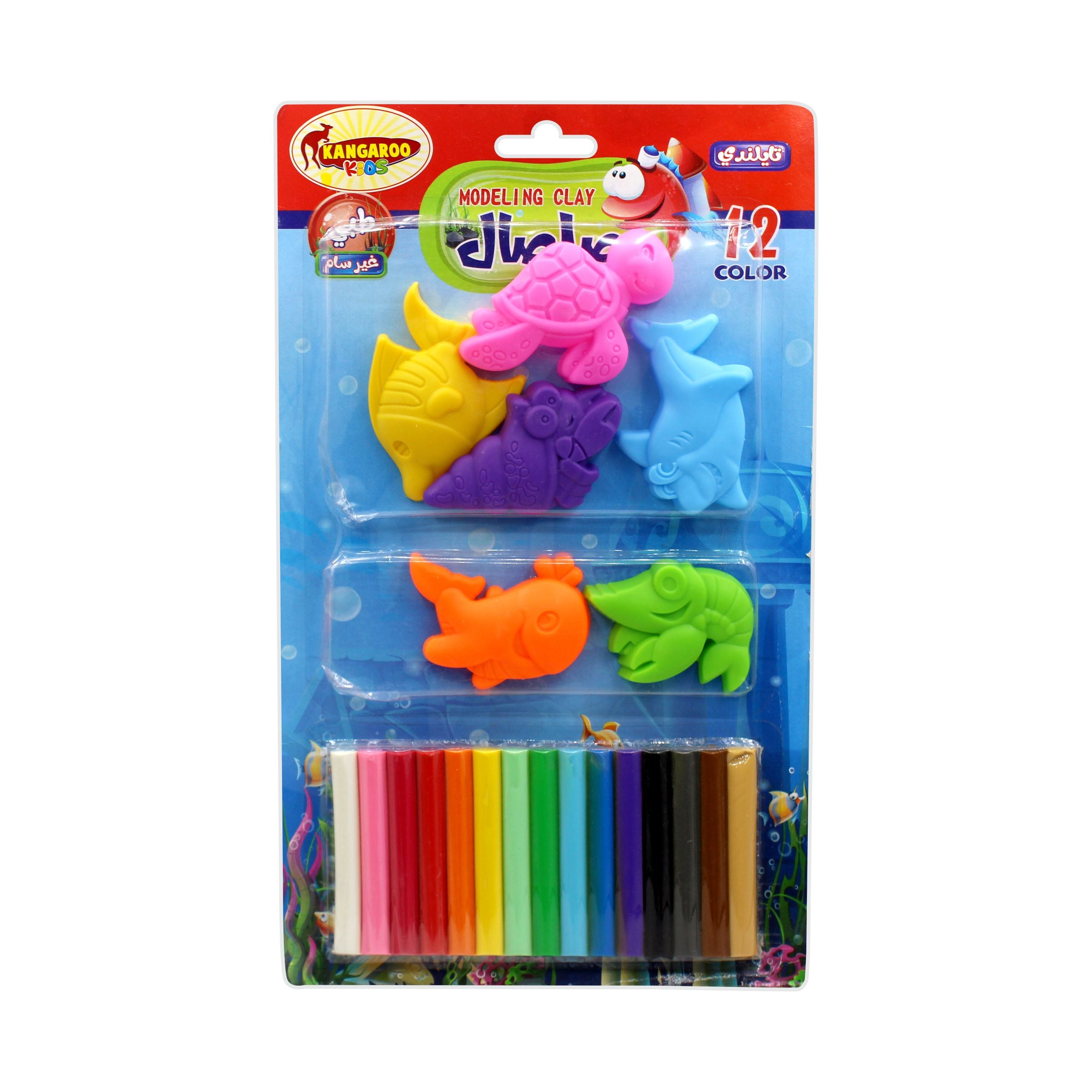 KANGAROO MODELING CLAY 12-COLORS B-150