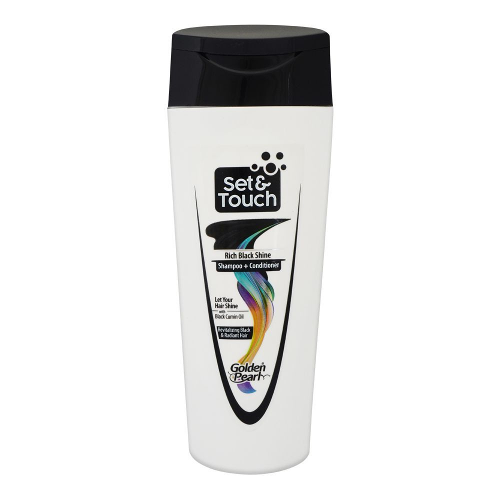 SET & TOUCH RICH BLACK SHINE SHAMPOO + CONDITIONER 360ML