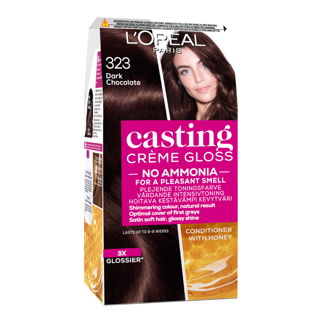 LOREAL PARIS CASTING CREME GLOSS DARKEST WARM BROWN 323