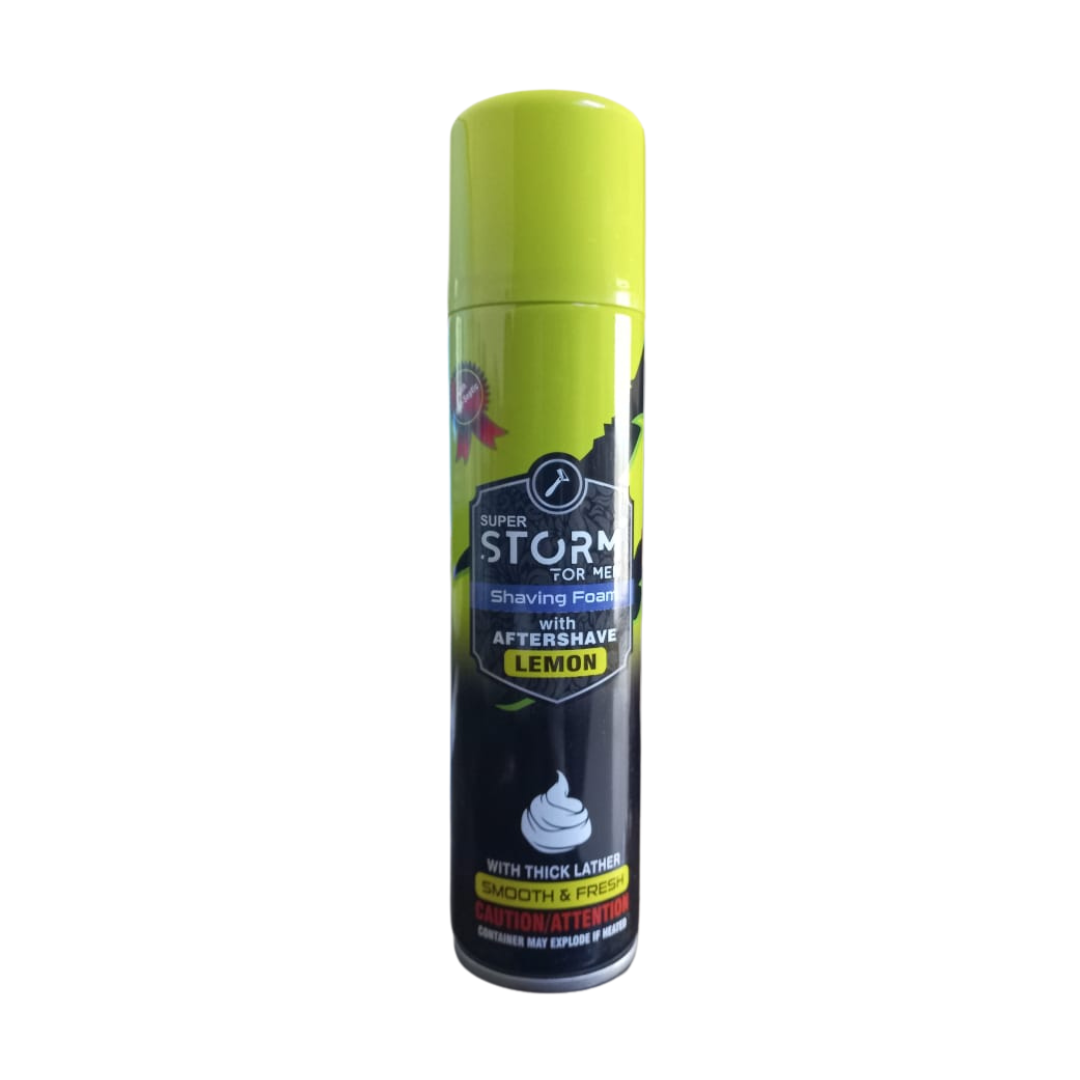 SUPER STORM LEMON SHAVING FOAM 200ML