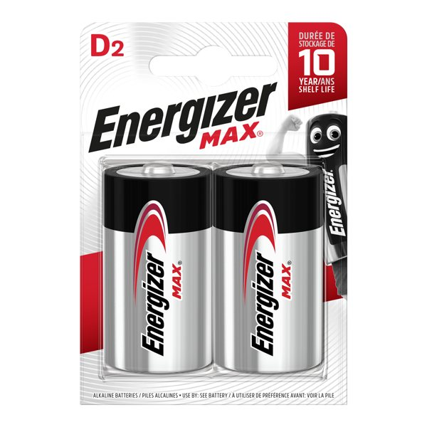 ENERGIZER MAX D BATTERIES 2-PCS