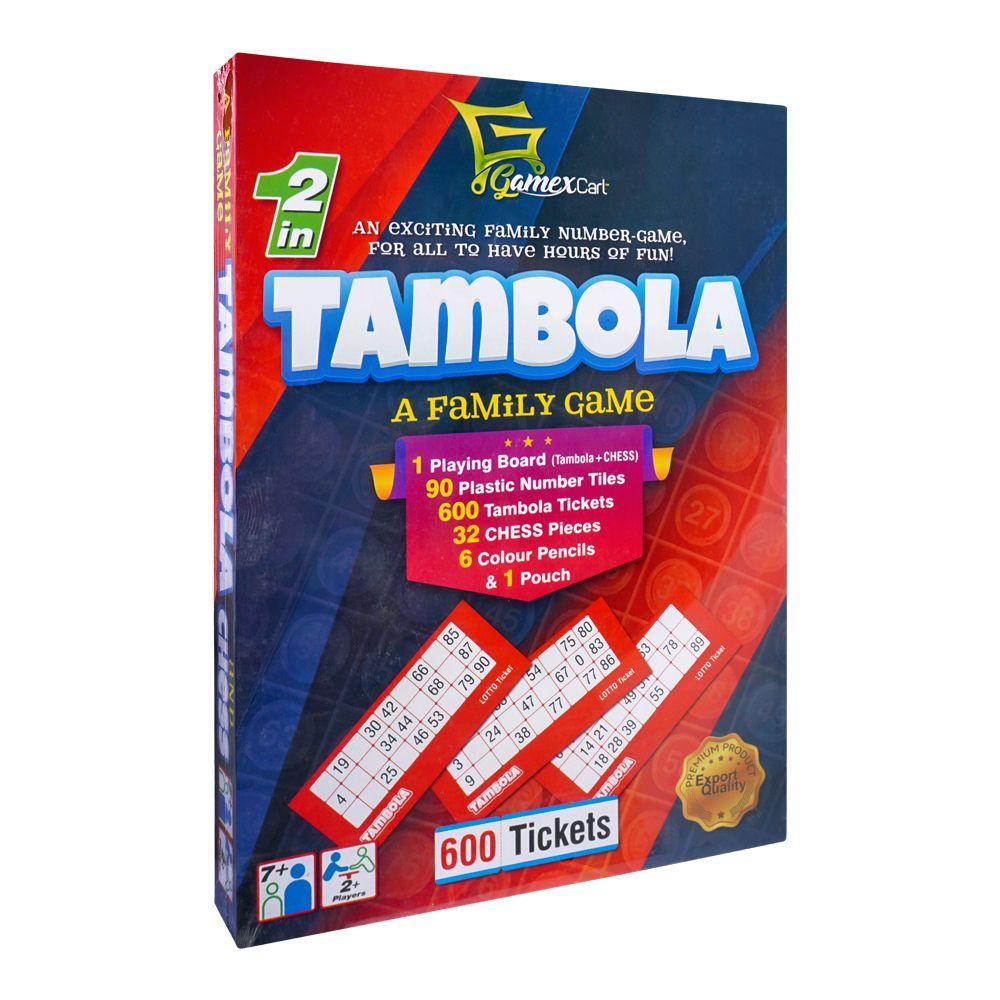 GAMEX CART TAMBOLA 2IN 1 A FAMILY GAME