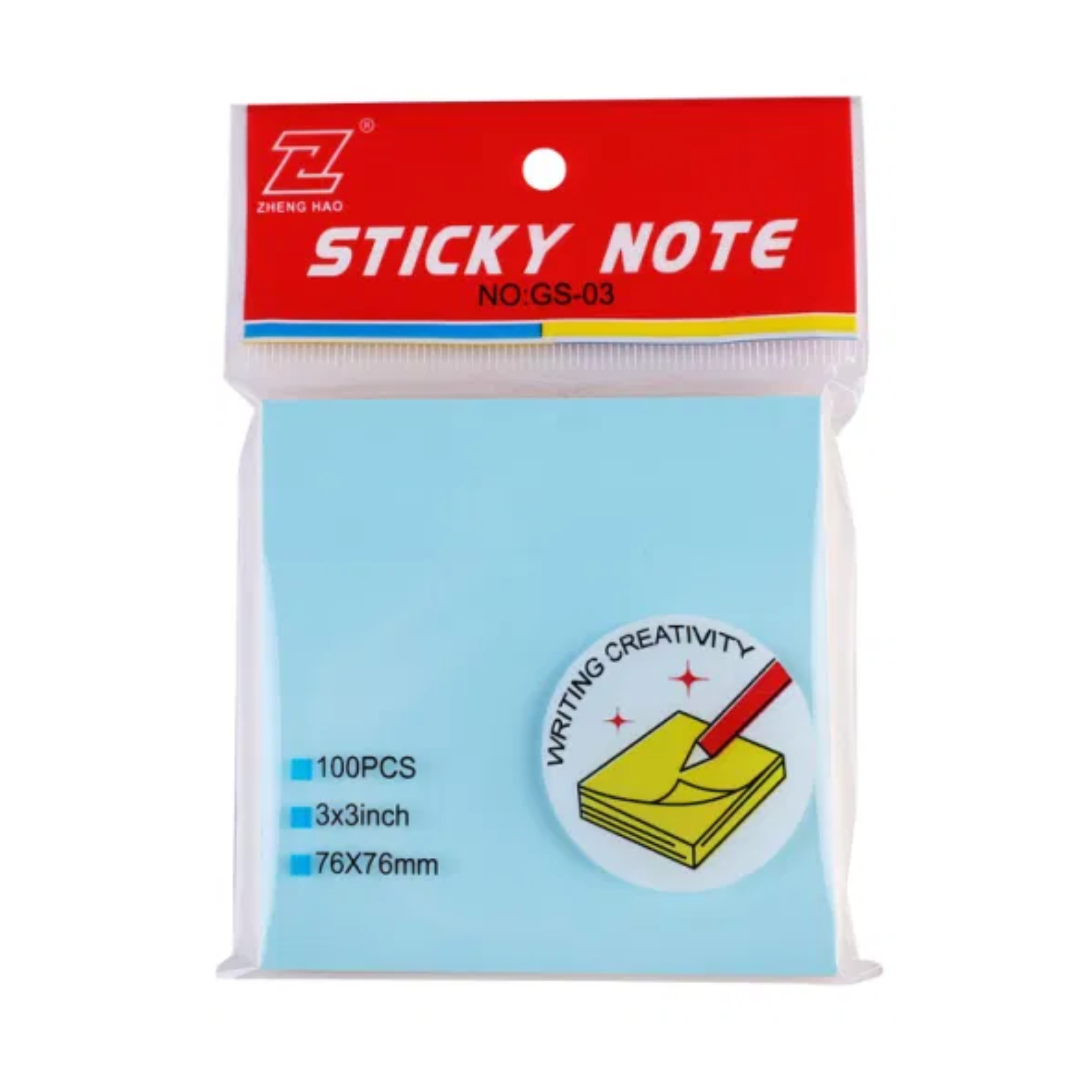 STICKY NOTES 3X3-INCH 100PCS