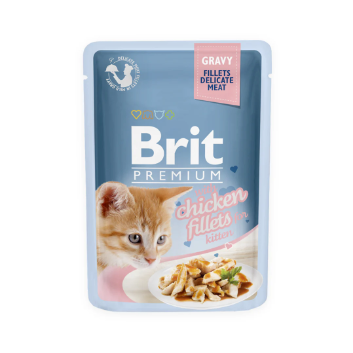 BRIT PREMIUM CAT FOOD JELLY SALMON FILLETS 85GM