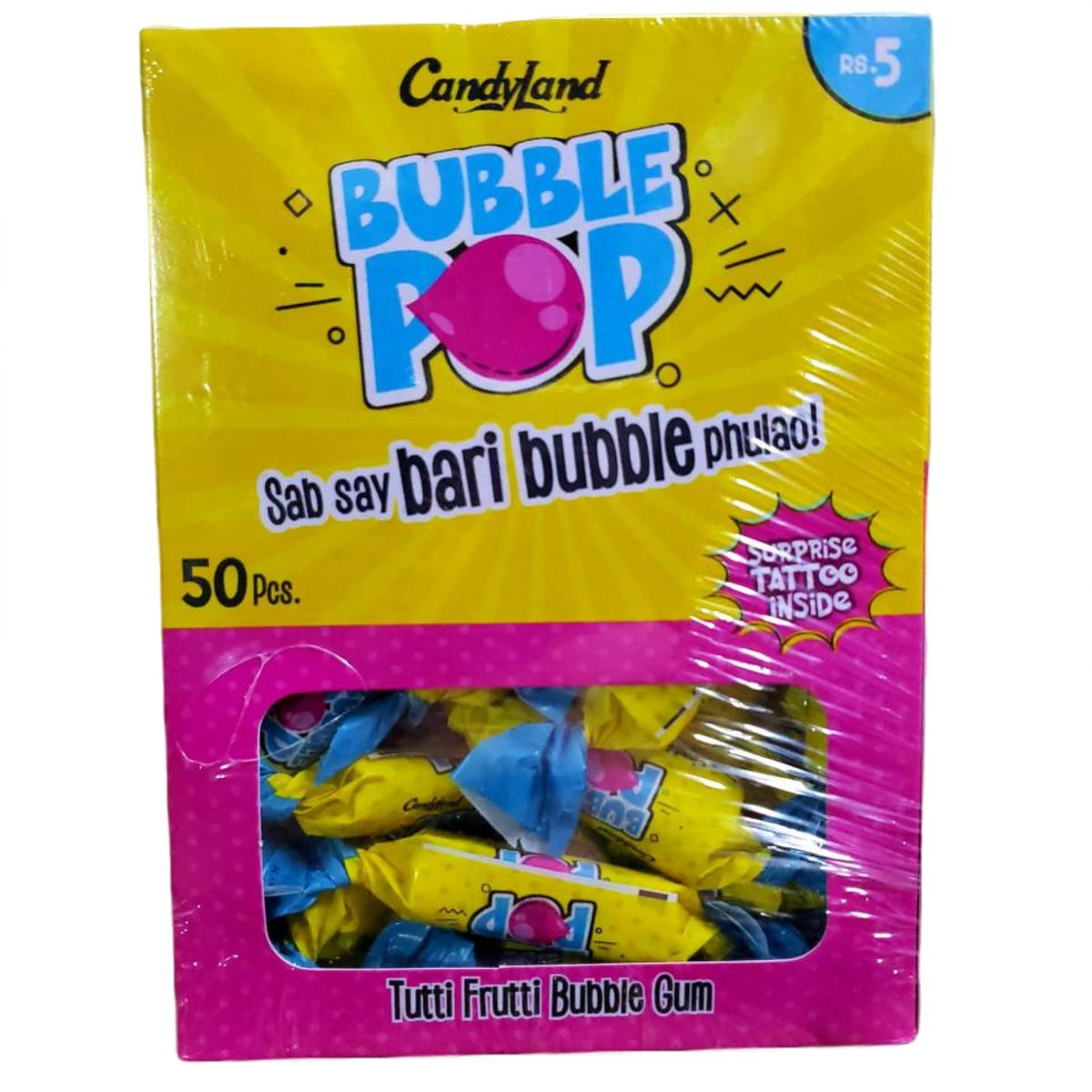 CANDYLAND BUBBLE POP GUM TUTTI FRUTTI 50PCS