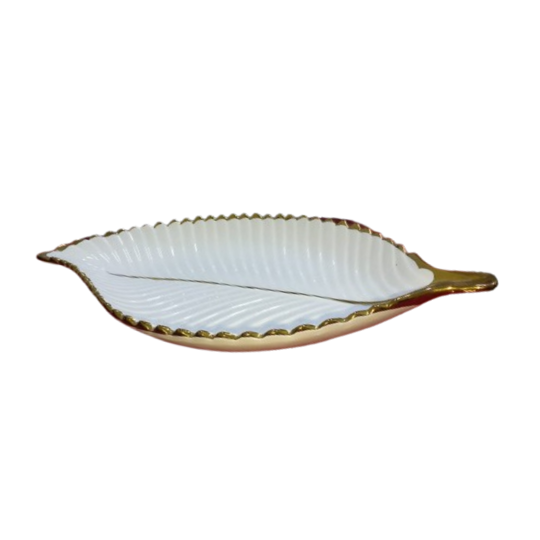 SUPER DINE CERAMIC LEAF DISH