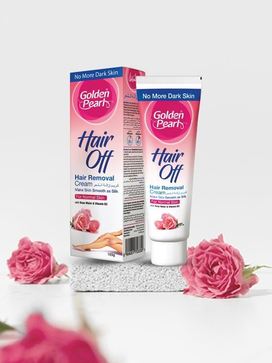 GOLDEN PEARL HAIR OFF CREAM ROSEWATER &VITAMIN B3 80GM