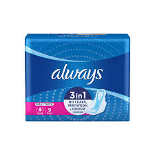 ALWAYS PADS MAXI THICK LONG 9PC PACK