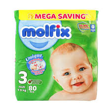 MOLFIX DIAPER MIDI NO3 80PCS