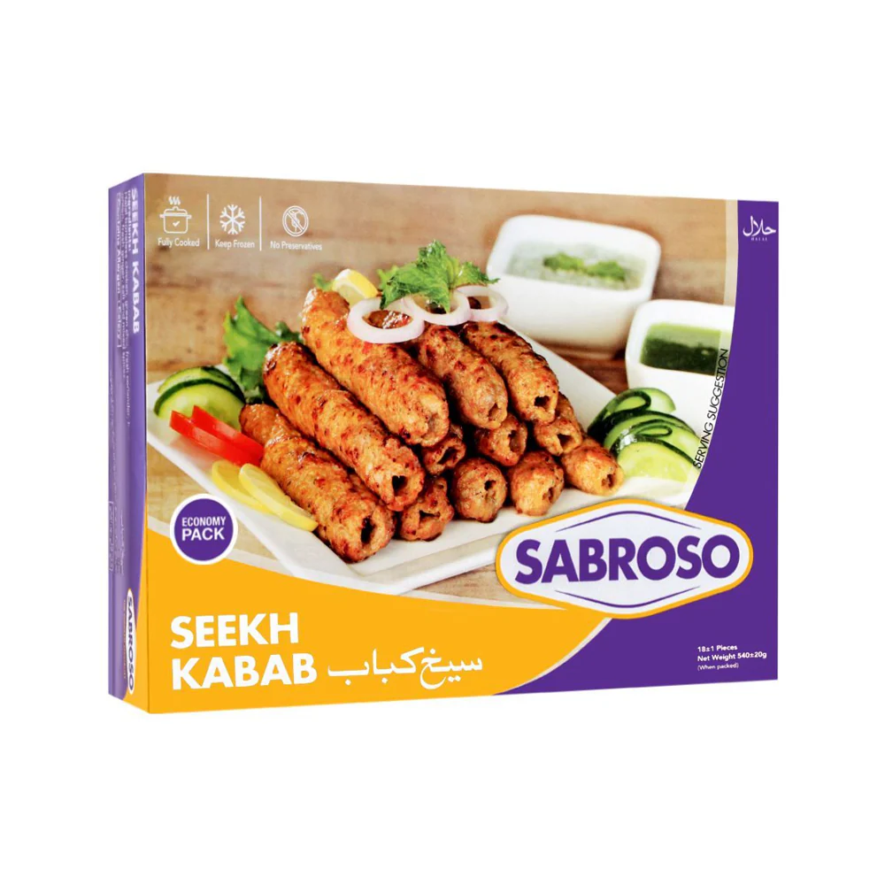 SABROSO SEEKH KABAB NET WEIGHT 540G