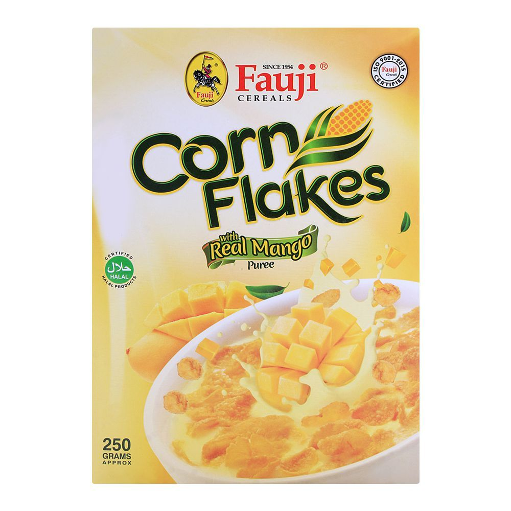 FAUJI CORN FLAKES WITH REAL MANGO PUREE 250GM