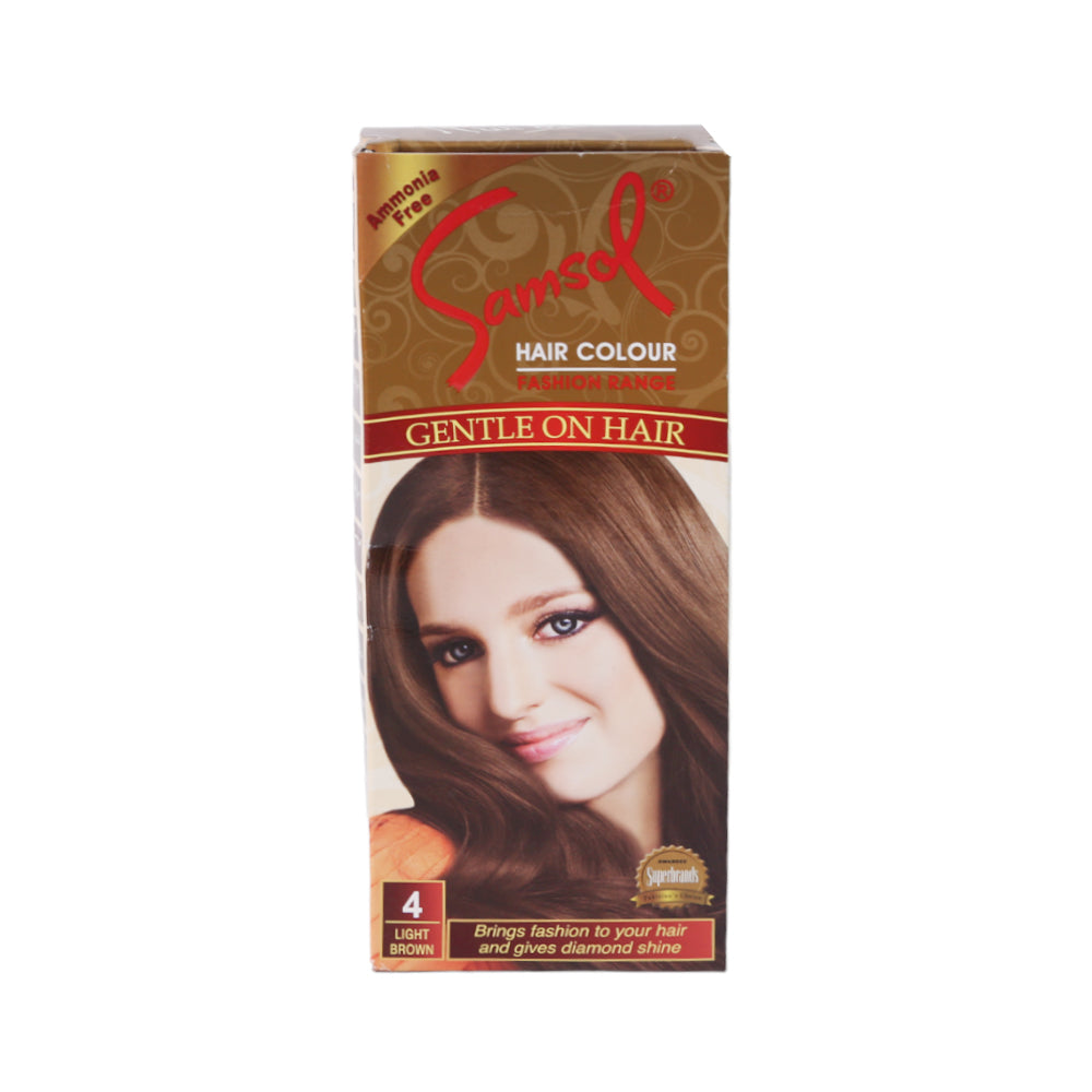 SAMSOL HAIR COLOUR NO 4 LIGHT BROWN