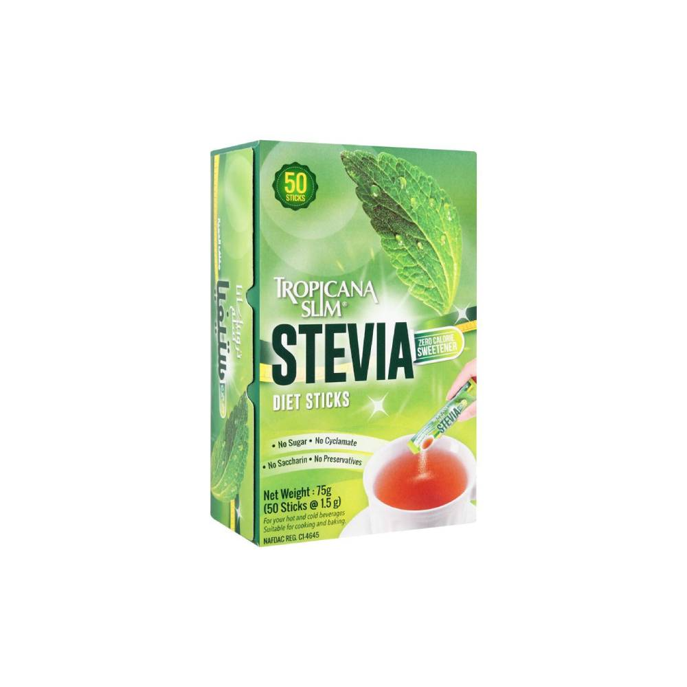 TROPICANA SLIM SWEETENER STEVIA DIET STICK 50S 75GM